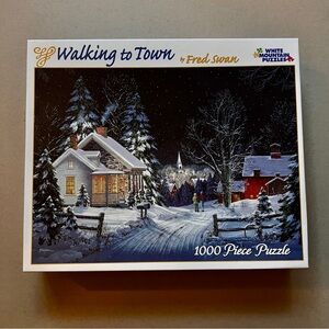3/$25 Walking to Town Winter Jigsaw Puzzle - 1000 Pieces